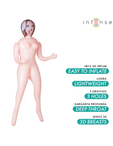 INTENSE DOLLS NICOLE MUAECA HINCHABLE CON TRES ORIFICIOS