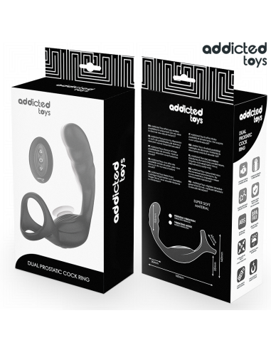 ADDICTED TOYS ANILLO DOBLE VIBRADOR PROSTATICO CONTROL REMOTO