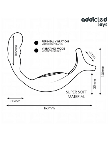 ADDICTED TOYS ANILLO DOBLE VIBRADOR PROSTATICO CONTROL REMOTO