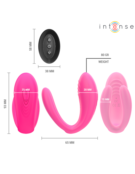 INTENSE JULIA VIBRADOR ESTIMULADOR DE PINZAS CONTROL REMOTO