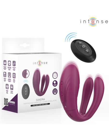 INTENSE SANDRA VIBRADOR ESTIMULADOR DE PINZAS CON GOLPETEO CONTROL REMOTO