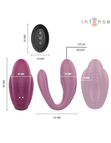 INTENSE SANDRA VIBRADOR ESTIMULADOR DE PINZAS CON GOLPETEO CONTROL REMOTO