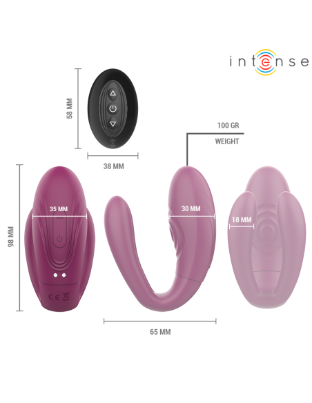 INTENSE SANDRA VIBRADOR ESTIMULADOR DE PINZAS CON GOLPETEO CONTROL REMOTO