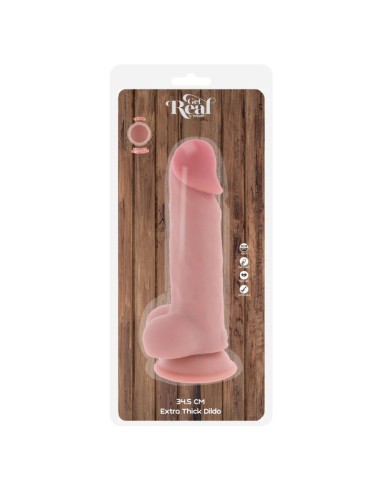 GET REAL PENE REALASTICO DELUXE CON TESTACULOS EXTRA GRUESO 345 CM