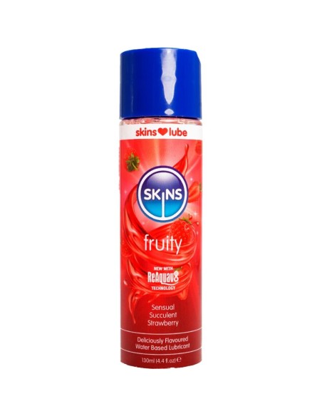 SKINS FRUITY LUBRICANTE BASE DE AGUA FRESA 130 ML