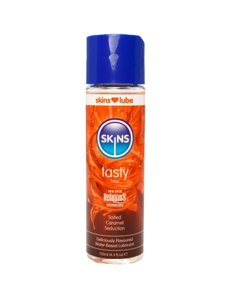 SKINS TASTY LUBRICANTE BASE DE AGUA CARAMELO SALADO 130 ML