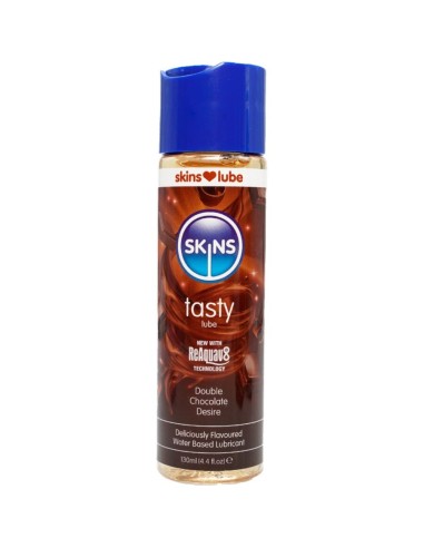SKINS TASTY LUBRICANTE BASE DE AGUA DOBLE CHOCOLATE 130 ML