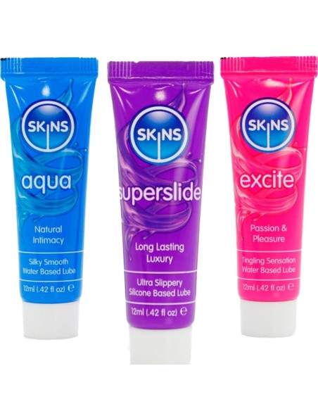 SKINS VITAL LUBES KIT LUBRICANTES AQUA SUPERSLIDE EXCITE 3 x 12 ML