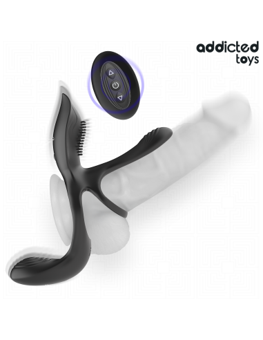 ADDICTED TOYS DOBLE ANILLO PARA EL PENE CON ESTIMULADOR DE CLATORIS