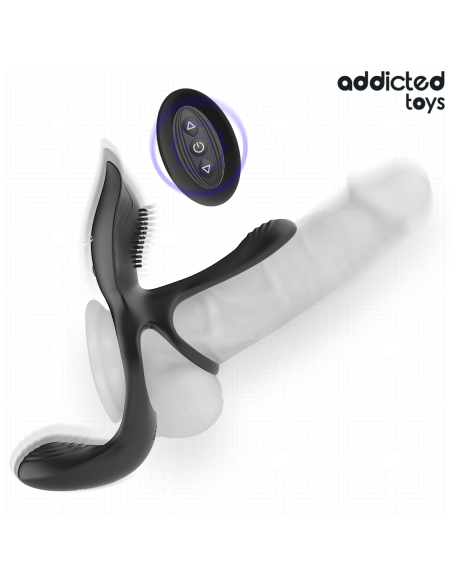 ADDICTED TOYS DOBLE ANILLO PARA EL PENE CON ESTIMULADOR DE CLATORIS