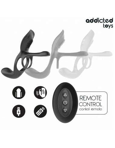 ADDICTED TOYS DOBLE ANILLO PARA EL PENE CON ESTIMULADOR DE CLATORIS