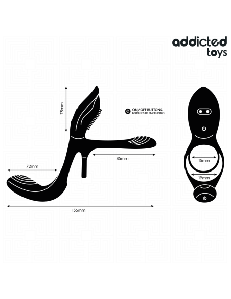 ADDICTED TOYS DOBLE ANILLO PARA EL PENE CON ESTIMULADOR DE CLATORIS