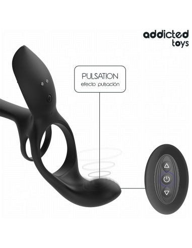 ADDICTED TOYS DOBLE ANILLO PARA EL PENE CON ESTIMULADOR DE CLATORIS