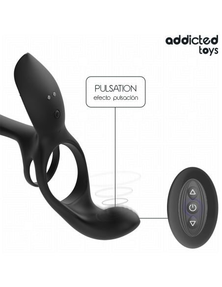ADDICTED TOYS DOBLE ANILLO PARA EL PENE CON ESTIMULADOR DE CLATORIS