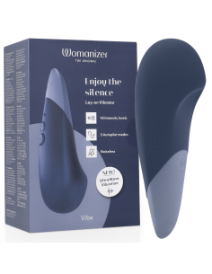WOMANIZER VIBE VIBRADOR LAY ON SILENCIOSO AZUL OSCURO