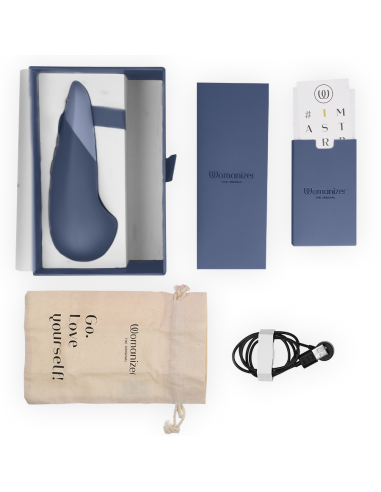 WOMANIZER VIBE VIBRADOR LAY ON SILENCIOSO AZUL OSCURO
