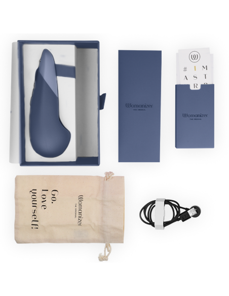 WOMANIZER VIBE VIBRADOR LAY ON SILENCIOSO AZUL OSCURO