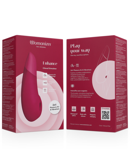 WOMANIZER ENHANCE ESTIMULADOR DE CLITORAS ROSA VIBRANTE
