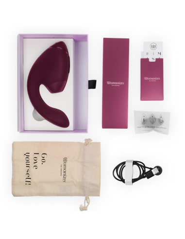WOMANIZER DUO NEXT ESTIMULADOR VIBRADOR DUAL CLATORIS PUNTOAG ROSA