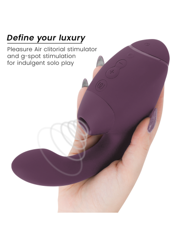 WOMANIZER DUO NEXT ESTIMULADOR VIBRADOR DUAL CLATORIS PUNTOAG MORADO