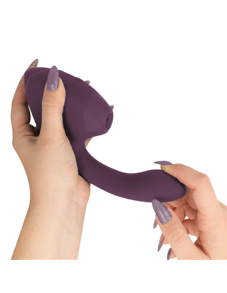WOMANIZER DUO NEXT ESTIMULADOR VIBRADOR DUAL CLATORIS PUNTOAG MORADO