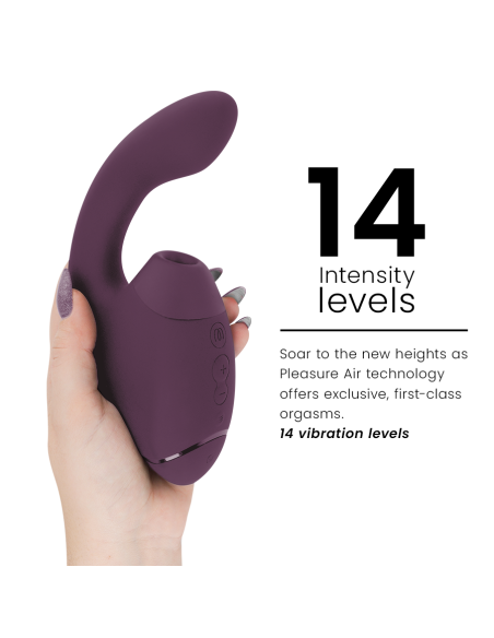 WOMANIZER DUO NEXT ESTIMULADOR VIBRADOR DUAL CLATORIS PUNTOAG MORADO