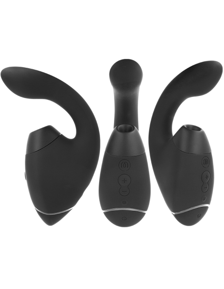 WOMANIZER DUO NEXT ESTIMULADOR VIBRADOR DUAL CLATORIS PUNTOAG NEGRO