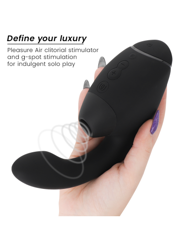 WOMANIZER DUO NEXT ESTIMULADOR VIBRADOR DUAL CLATORIS PUNTOAG NEGRO