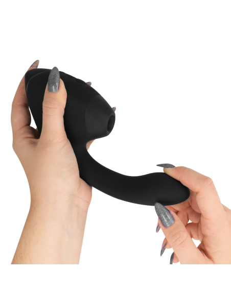 WOMANIZER DUO NEXT ESTIMULADOR VIBRADOR DUAL CLATORIS PUNTOAG NEGRO