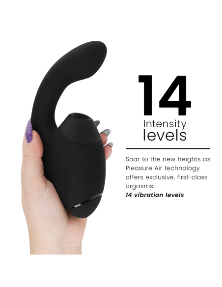 WOMANIZER DUO NEXT ESTIMULADOR VIBRADOR DUAL CLATORIS PUNTOAG NEGRO
