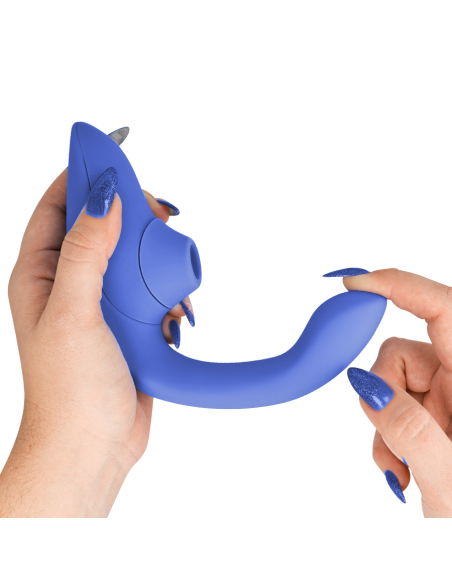 WOMANIZER BLEND ESTIMULADOR VIBRADOR RABBIT AZUL