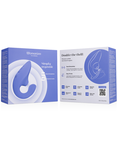 WOMANIZER BLEND ESTIMULADOR VIBRADOR RABBIT AZUL