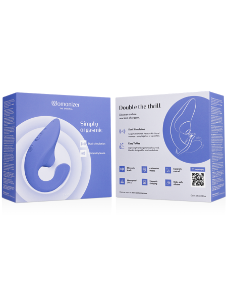 WOMANIZER BLEND ESTIMULADOR VIBRADOR RABBIT AZUL