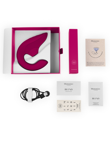 WOMANIZER BLEND ESTIMULADOR VIBRADOR RABBIT FUCSIA