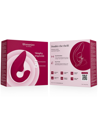 WOMANIZER BLEND ESTIMULADOR VIBRADOR RABBIT FUCSIA