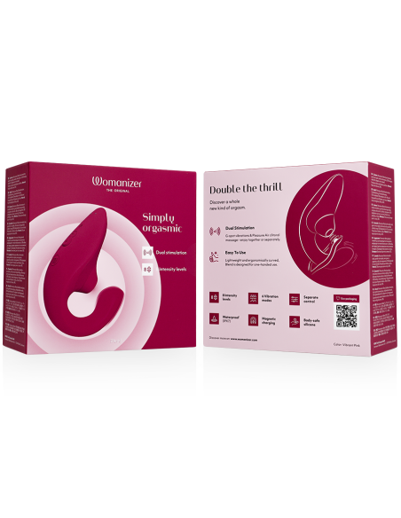 WOMANIZER BLEND ESTIMULADOR VIBRADOR RABBIT FUCSIA