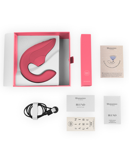 WOMANIZER BLEND ESTIMULADOR VIBRADOR RABBIT ROSA