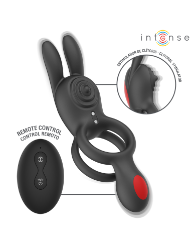 INTENSE QUINN ANILLO DOBLE CON VIBRACIAN CON CONTROL REMOTO