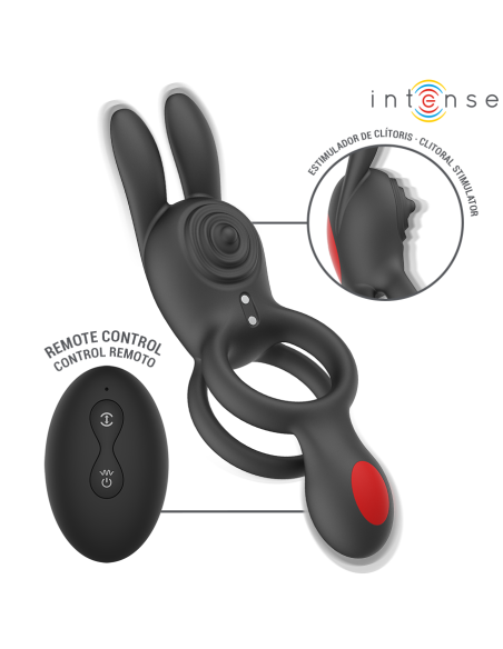 INTENSE QUINN ANILLO DOBLE CON VIBRACIAN CON CONTROL REMOTO