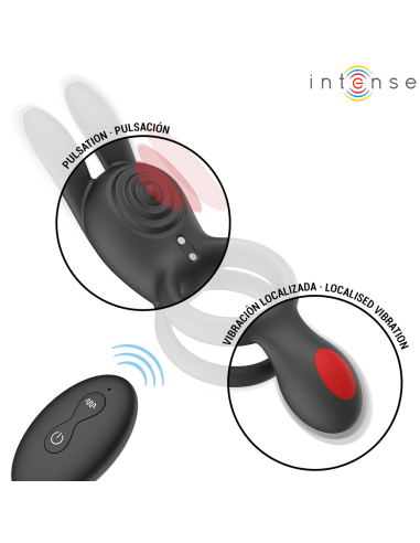 INTENSE QUINN ANILLO DOBLE CON VIBRACIAN CON CONTROL REMOTO