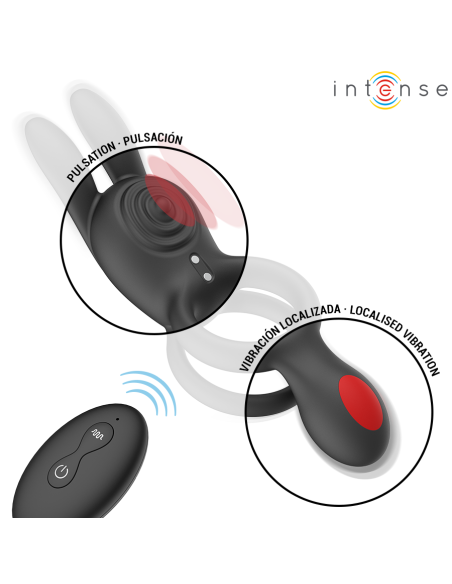 INTENSE QUINN ANILLO DOBLE CON VIBRACIAN CON CONTROL REMOTO