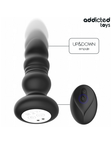 ADDICTED TOYS PLUG ANAL VIBRADOR THRUSTING Y LUZ LED CONTROL REMOTO