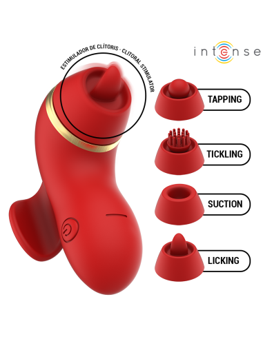 INTENSE PATTY ESTIMULADOR CON 4 CABEZALES SUCCIAN TAPPING TICKLING Y LICKING