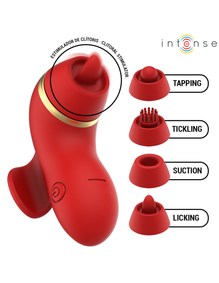INTENSE PATTY ESTIMULADOR CON 4 CABEZALES SUCCIAN TAPPING TICKLING Y LICKING