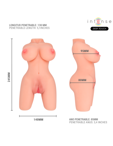 INTENSE DEEP TOUCH JESSE TORSO MASTURBADOR MULTIPOSICION DOBLE VAGINA ANO