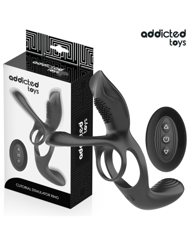 ADDICTED TOYS ANILLO DOBLE PARA EL PENE CON ESTIMULADOR DE CLATORIS