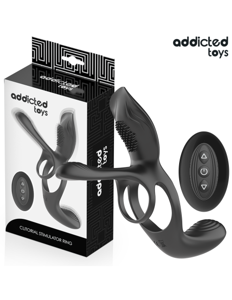 ADDICTED TOYS ANILLO DOBLE PARA EL PENE CON ESTIMULADOR DE CLATORIS