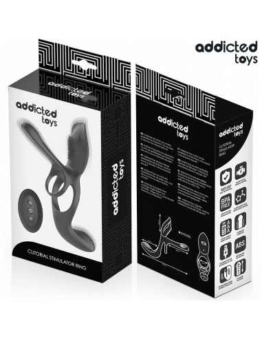 ADDICTED TOYS ANILLO DOBLE PARA EL PENE CON ESTIMULADOR DE CLATORIS