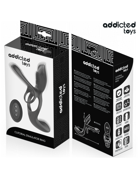 ADDICTED TOYS ANILLO DOBLE PARA EL PENE CON ESTIMULADOR DE CLATORIS
