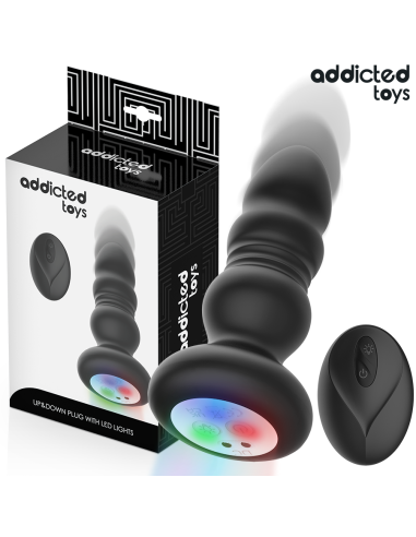 ADDICTED TOYS PLUG ANAL VIBRADOR THRUSTING Y LUZ LED CONTROL REMOTO